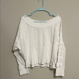 Cute off the shoulder, free people sweater